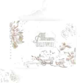 Album - prezent na chrzest lub roczek scrapbooking albumy biala konwalia, dziewczynki