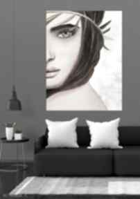 Obraz - plakta "spojrzenie" 40x60 cm margo art dom, dekoracje, wnętrze, na ścianę, portret