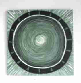 medytacyjny - zielona akrylowy akryl na płótnie lili arts obraz, ezoteryczny, mandala