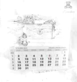Kalendarz na i prezent 3 lulaczkowo dla babci, ręcznie robiony, dzień dziadka