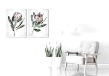 Obraz drukowany na płótnie dyptyk kwiaty peonii 2 części każda 50x70cm 03176 ludesign gallery