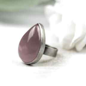 Srebrny pierścień z różowym agatem carmen a846 artseko pierścionek z różowy agat, brazylijski