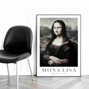 Plakat mona lisa da vinci w klasycznej odsłonie - format 50x70 cm plakaty hogstudio