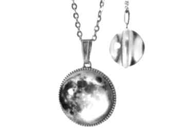 Kulisty dwustronny medalion pełnia księżyca - 0108sps naszyjniki eggin egg