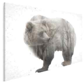 Obraz na płótnie - 120x80 cm 27001 vaku dsgn niedźwiedź, miś, las, natura, drzewa