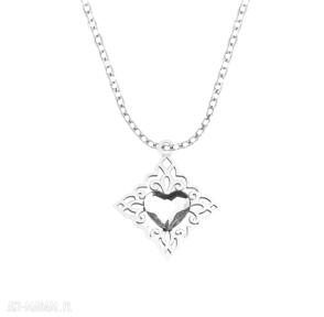 Celebrate swarovski heart necklace serce srebro celebrytka