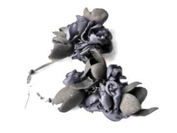 długie fiolet brąz lekkie x1 ruda klara kolczyki, folk, kwiaty, etno, boho