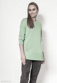 Dzianinowa bluza - swe303 seledyn mkm swetry sweter, zielony
