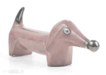 Pies biżuterię ceramika figurki zwierzęta ceramiczna miniatura