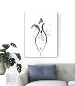 50x70 cm wykonana ręcznie, plakat - elegancki minimalizm, obraz do art krystyna siwek salonu