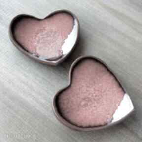 Walentynki: romantyczne fusetki serca: miseczki ceramika