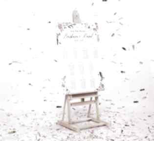 Plan stołów plakat 50x70cm - boho ślub kreatywne wesele - rustykalne