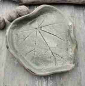 Ceramiczna patera liść malwy c113 ceramika shiraja, talerz, podstawka