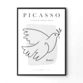 Picasso szkic gołąb ptak - format 30x40 cm plakaty hogstudio plakat, ptaszek, sztuka