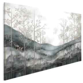 Obraz na płótnie - drzewa las góry wzgórza 120x80 cm 103101 vaku dsgn krajobraz, dekoracyjny