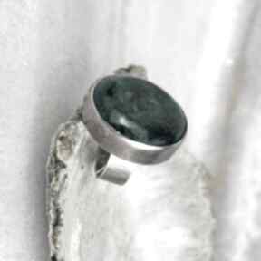 Srebrny pierścień z a1030 artseko z chryzokolą, w kolorze turkusu, na prezent, turkusowy
