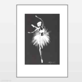 " IV ręcznie grafika A4 ajan art balet, baletnica, nowoczesne, obrazy do salonu, malowane