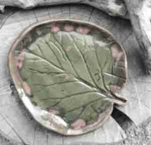 Patera, liść c275 ceramika shiraja talerz - ceramiczna, podstawka