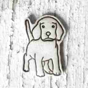 ceramiczny magnes z magnesy badura ceramika beagle - pies z psem