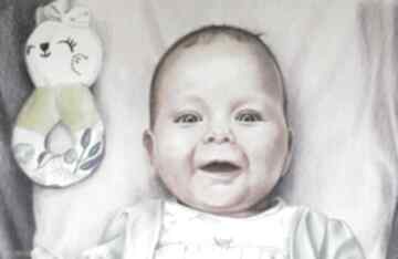 Portret dziecka dla pi art, chrzest, niemowlak, prezent, roczek, pamiątka