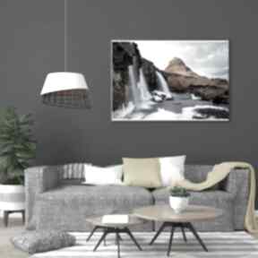 Plakat - fotografia islandzki kirkjufellsfoss 100x70 cm plakaty margo art wodospad, islandia