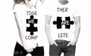 Koszulki dla par puzzle together we are complete ubrania