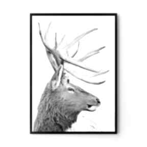 Plakat skandynawski jeleń 40x50 cm hogstudio, nowoczesny obraz, obrazy