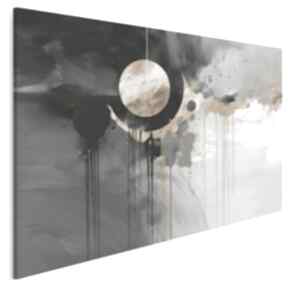 na płótnie - złoty 120x80 cm 101701 vaku dsgn, abstrakcyjny obraz, z księżycem, księżyc
