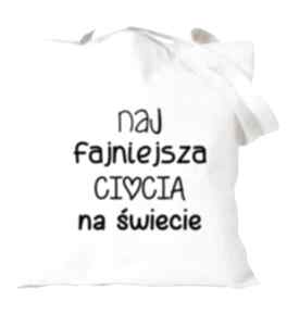 Prezent świąteczny: torba z nadrukiem dla cioci, urodziny, święta najlepszej na zakupy, cioć