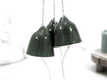 Pomysły na święta prezenty! Zestaw 3 ceramicznych dzwonków choinkowych dekoracje świąteczne