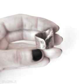 Pierścionek pierścień z oksydowanej miedzi 8 aleksandrab, miedziany
