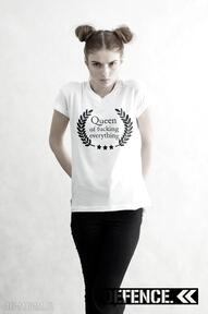 Queen t-shirt white defence koszulki