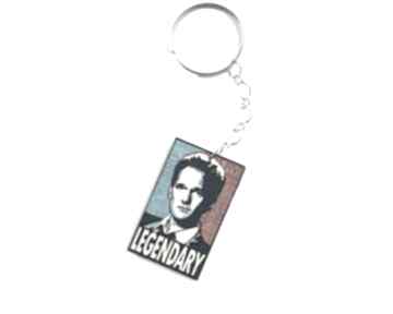 Brelok legendary barney stinson himym dwustronny breloki poli glinka design, decoupage, jpwm