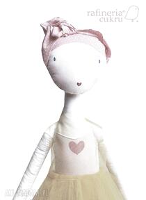 Słoneczna nola - lalka z sercem, baletowa rafineria cukru balet, tutu, tiul, szmacianka, serce