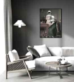 duet sztuka - format 61x91 cm plakaty hogstudio plakat, do salonu, sypialni, wnętrza, kobieta
