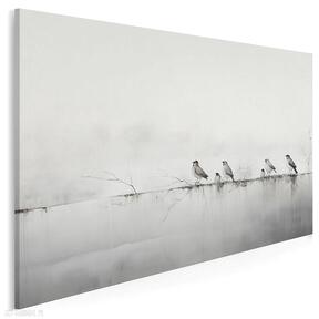 Obraz na płótnie - polskie ptaki gałęzi wróble 120x80 cm 101301 vaku dsgn z ptakami