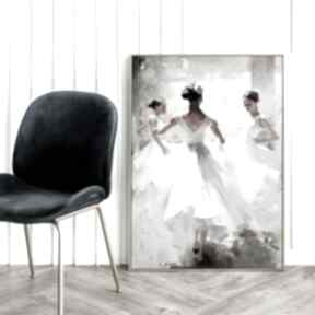 Plakat baletnice dziewczyny - format 50x70 cm plakaty hogstudio, do domu, wnętrza