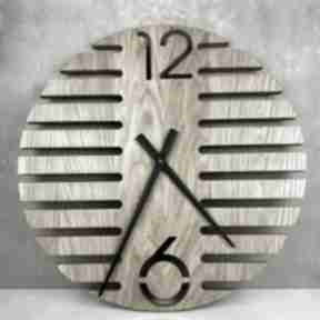 Duży zegar ścienny z litego drewna dębowego 50 cm na zamówienie zegary messto made by wood