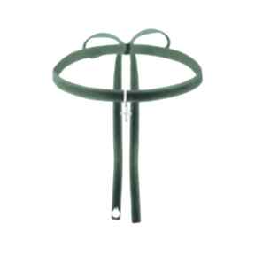 Zielony aksamitny choker ze srebrnym krzyżykiem wysadzanym swarovski® crystal naszyjniki sotho