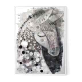 Plakat 50x70 cm - konik plakaty gabriela krawczyk, koń, wydruk, kucyk, jednorożec