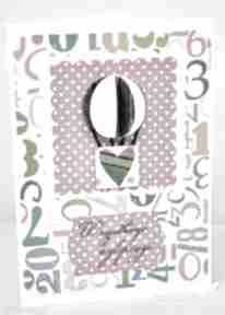 Latający: scrapbooking wrzosowisko kartka, życzenia, scrap, urodziny, balon