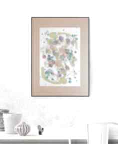 abstrakcja, kolorowa grafika do loftów, nowoczesna dekoracja na ścianę annasko malowany ręcznie