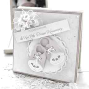 dla położnej od scrapbooking kartki pracownia art flower położna, narodziny dziecka, różowe