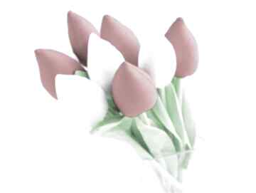 Kwiaty. Tulipany - bukiet - bawełna dekoracja dom