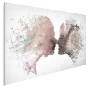 Obraz na płótnie - pocałunek para kolorowy 120x80 cm 73401 vaku dsgn, namiętność, romantyczny