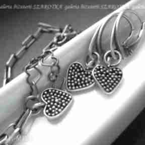 Serdeczności romantyczna biżuteria ze srebra szarotka serce, serduszka, bransoletka