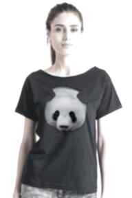 Panda koszulka damska oversize czarna shirt prezent ona damski