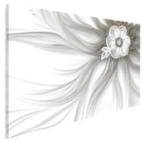 Obraz na płótnie - kwiat biżuteryjny glamour złoty 120x80 cm 99001 vaku dsgn, abstrakcja, ślub
