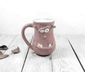 Kubek ceramiczny potworek ceramika mula dla dziecka, na prezent, stworek, kawa, herbata