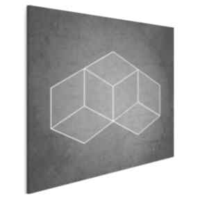 Obraz na płótnie - abstrakcja geometria 80x80 cm 05701 vaku dsgn geometryczny, bryła